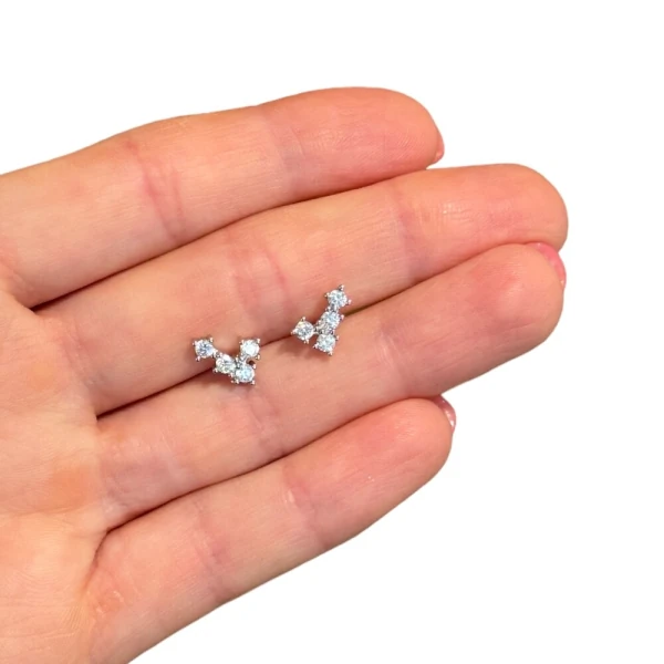Brinco costelações ear cuff mini rodio