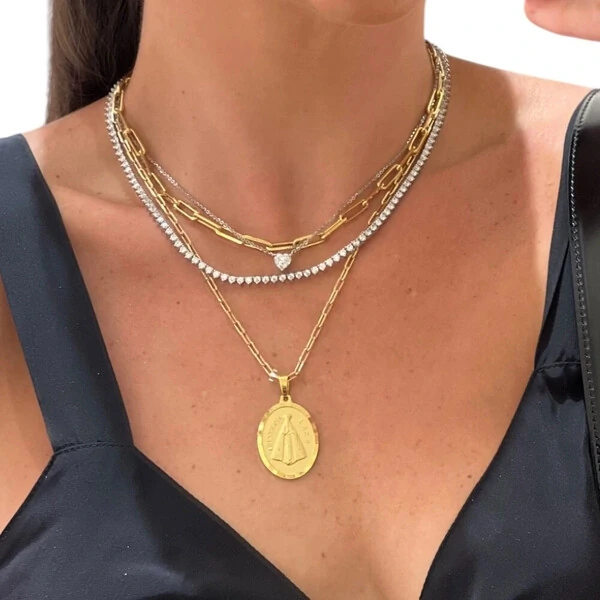 Colar joia coração solitário 5mm 1.5ct Moissanite prata925