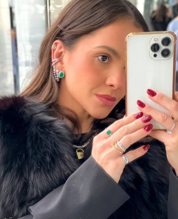 Brinco pequeno princesa Yellow Fancy prata925