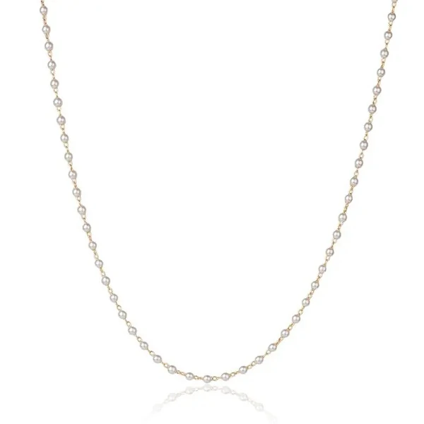Colar e choker pérolas delicada ouro18k