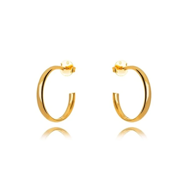 Brinco argola lisa basic 3cm8mm ouro18k