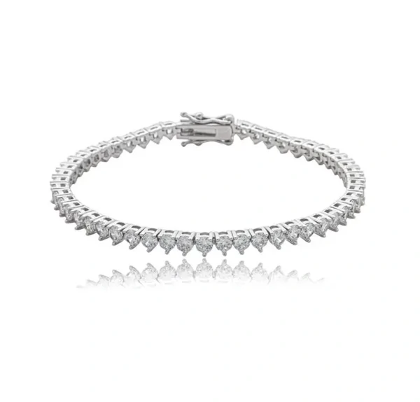 Pulseira riviera joia clássica três garras