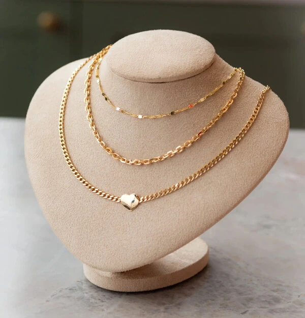 Colar e choker elos clássicos ovalados ouro18k