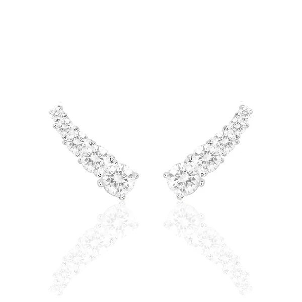 Brinco joia ear cuff solitários clássicos