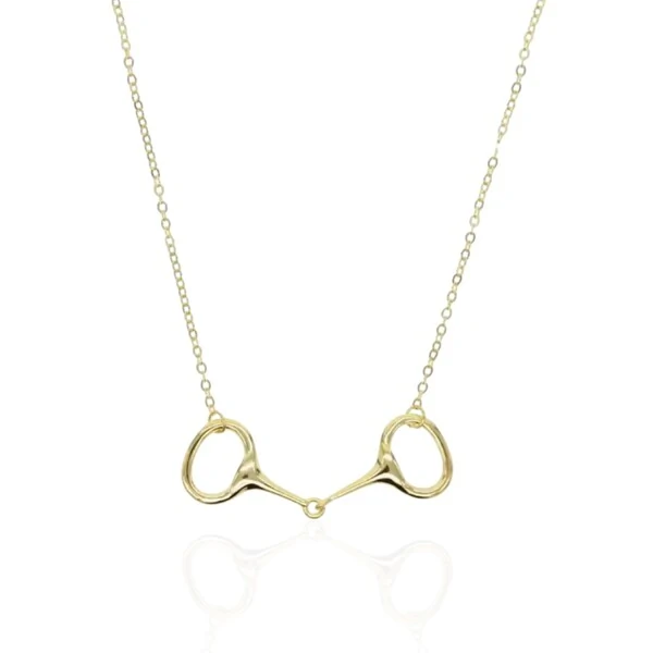 Colar equestre bridão prata925 com banho de ouro18k (sob encomenda)