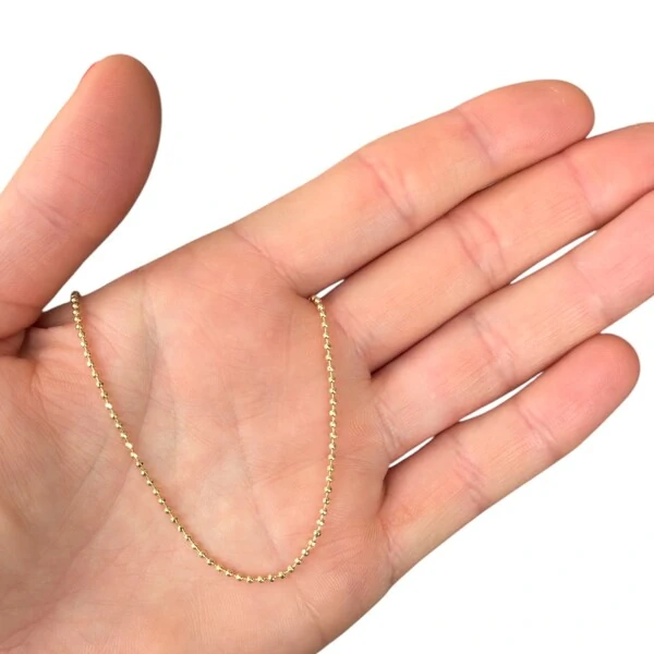 Colar gargantilha bolinhas delicadas diamantadas ouro18k