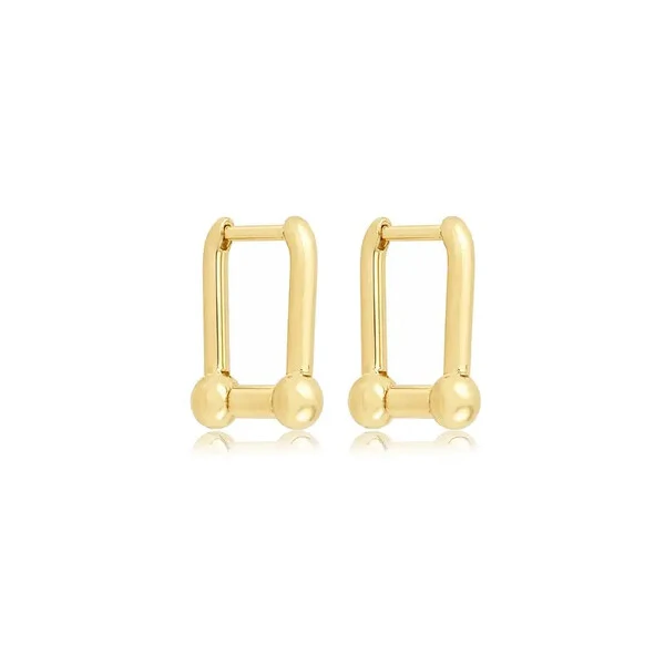brinco argola elo lock retangular