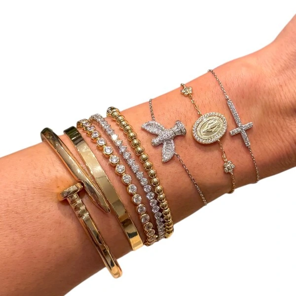 Pulseira prego clássica joia ouro18k