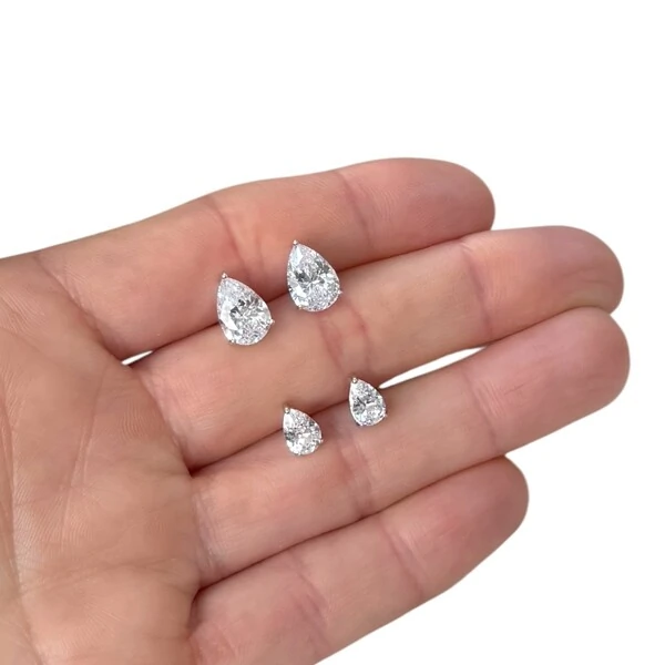 Brinco joia clássico gota prata925