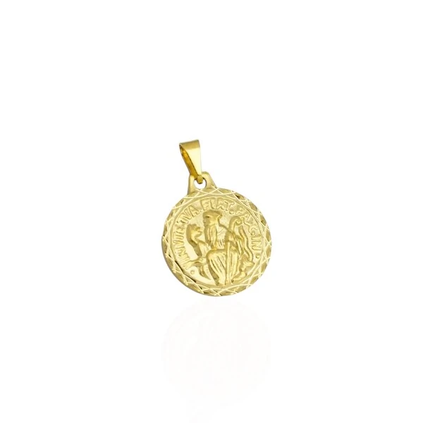 Pingente medalha de são bento ouro18k