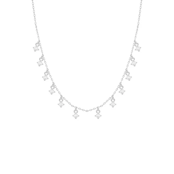 Colar e choker joia solitários ponto de luz pendurados delicado