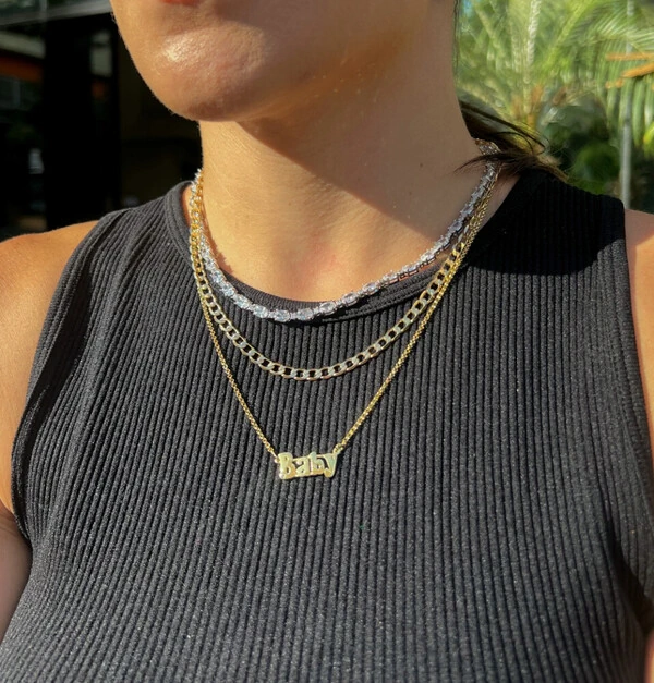Colar e Choker groumet chapada com elo 4mm ouro18k