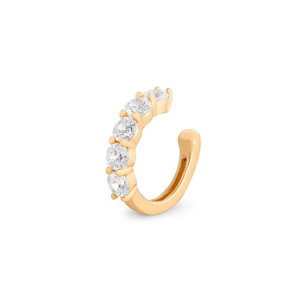 Brinco piercing solitários 2.5mm regulável prata925