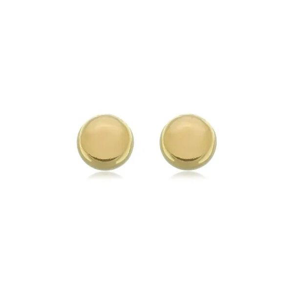 Brinco minimalista bolinha esfera ouro18k (escolha o tamanho)