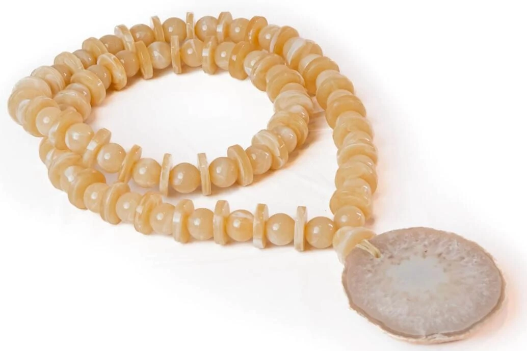 FotoColar Decorativo em Resina com Pedra Àgata