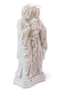 Imagem Sagrada Família Tradicional Com Auréola Ouro 30cm