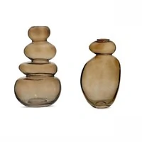 Vaso Decorativo em Vidro Fumê