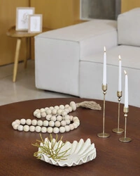 Kit Castiçais de Metal Bronze Escovado