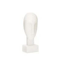 Escultura Face em Polirresina Branca