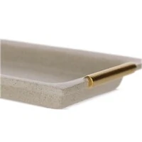 Bandeja em Polirresina com Alça Dourado