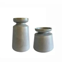 Vaso Decorativo em Cerâmica Cinza