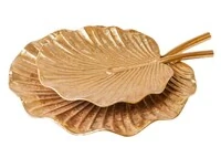 Centro de Mesa Folha em Metal 2 peças