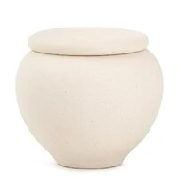 Pote Decorativo em Cerâmica Off White