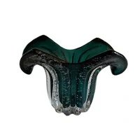 Vaso Decorativo Estilo Murano Verde Escuro