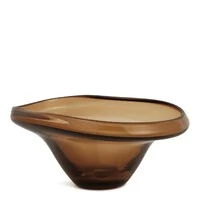 Centro de Mesa em Vidro Marrom