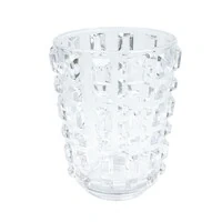 Vaso Decorativo em Vidro Fosco com Pastilhas Translúcidas