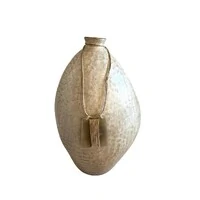 Vaso Decorativo em Cerâmica Mesclada com Detalhes Artesanais