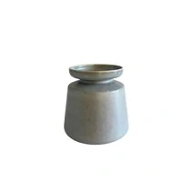 Vaso Decorativo em Cerâmica Cinza