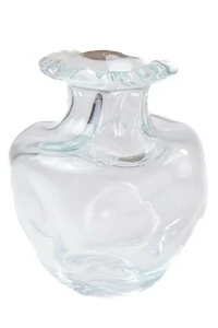 Vaso Decorativo Orgânico em Cristal Murano Transparente