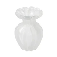 Vaso Decorativo Estilo Murano Incolor Fosco