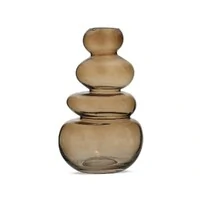 Vaso Decorativo em Vidro Fumê