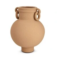 Vaso Decorativo em Cerâmica Terracota com Argolas