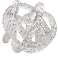 Escultura Decorativa Esfera em Vidro com Partículas Douradas