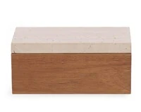 Caixa Decorativa em Madeira com Tampa em Mármore