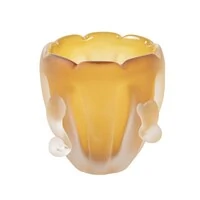 Vaso Decorativo Estilo Murano Âmbar Fosco