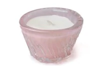 Vela Aromática em Cristal Murano Rosa