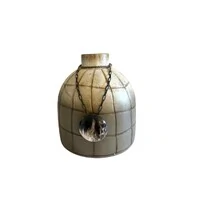 Vaso Decorativo em Cerâmica com Colar Artesanal