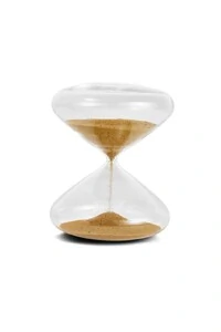 Ampulheta em Vidro com Areia Dourada