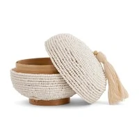 Caixa Decorativa em Miçangas com Tassel