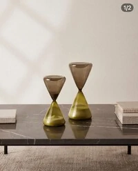 Ampulheta Verde em Vidro 60 min