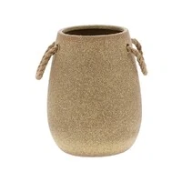 Vaso Decorativo em Cerâmica com Alça em Corda