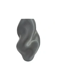 Vaso Decorativo Amassado Prata – por Anna Machado