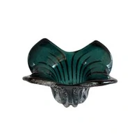 Vaso Decorativo Estilo Murano Verde Escuro