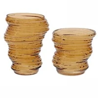 Vaso em Vidro Âmbar