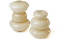 Vaso Decorativo em Vidro Bege