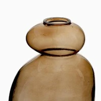 Vaso Decorativo em Vidro Fumê